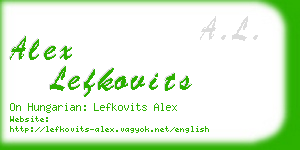 alex lefkovits business card